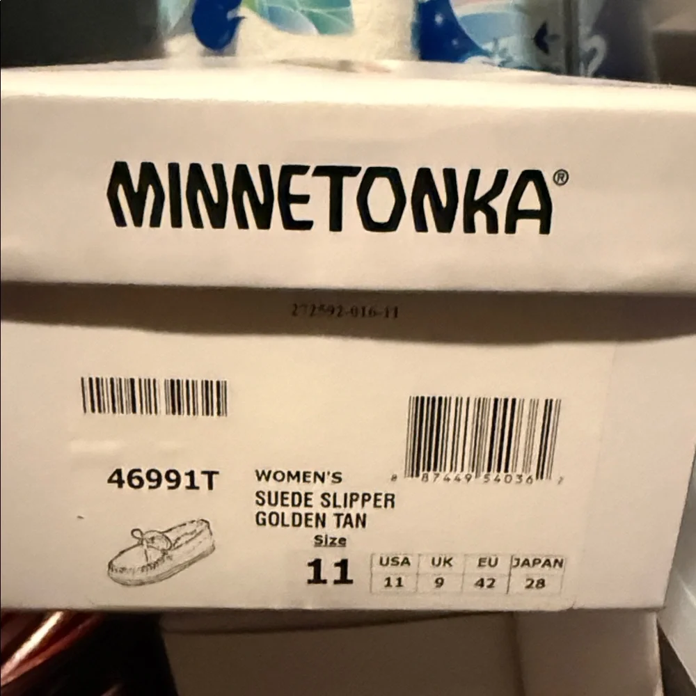 Minnetonka Golden Tan Suede Slippers - Picture 4 of 4